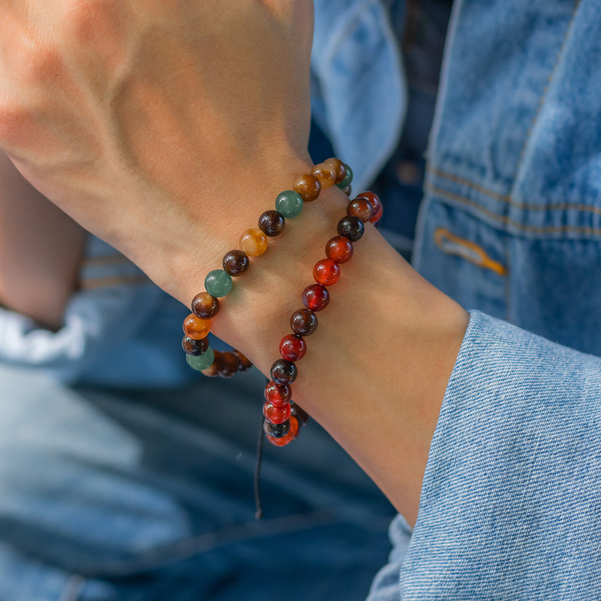 Double Layer Beaded Bracelet - Damned Threads